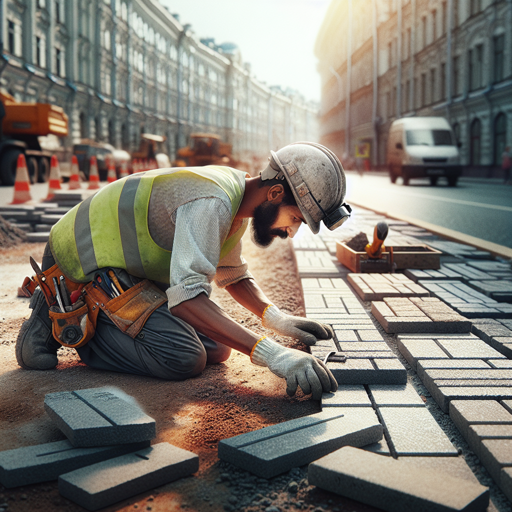 Укладка тротуарной плитки в Москве: пошаговая инструкция